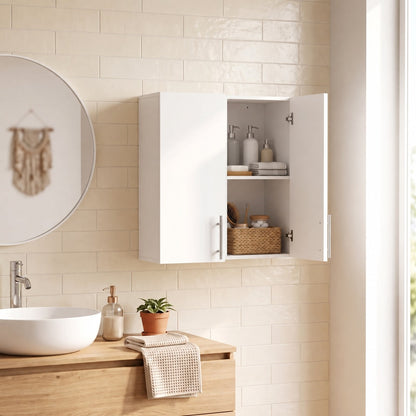 HOMCOM Bathroom Wall Cabinet in White