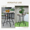 Outsunny Î¦60cm Mosaic Outdoor Patio Table - Grey