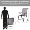 Outsunny Set of Six Folding Garden Chairs - Grey