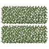 Outsunny Set of 2 Expandable Artificial Trellis Hedges â Realistic Leaf Privacy Screen, 2 x 1 m