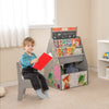 Double-Sided Kids Art Easel and Play Station for Boys Girls-Grey