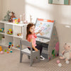 Double-Sided Kids Art Easel and Play Station for Boys Girls-Grey