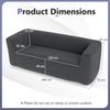 Double Inflatable Couch Portable Blow Up Sofa with Detachable Cover-Grey