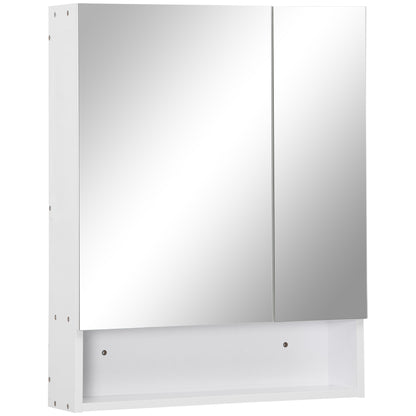 kleankin Bathroom Cabinet with Mirror in White