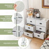 Dresser with 6 Foldable Fabric Drawers Living Room Bedroom-White