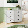 Dresser with 6 Foldable Fabric Drawers Living Room Bedroom-White