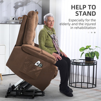 HOMCOM Leathaire Eight Massage Point Armchair in Dark Brown