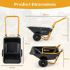 Heavy-Duty Garden Utility Cart with Pneumatic Tires-Black