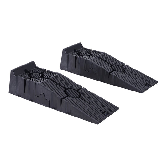 DURHAND 2 Pieces Car Ramps in black plastic, showing both ramps side by side