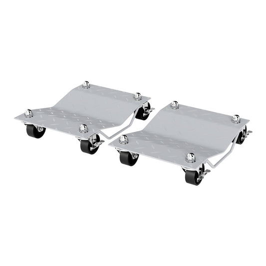 DURHAND Two-Piece Car Wheel Dolly with Swivel Casters, showing the two dollies side by side on a white background