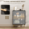 HOMCOM Adjustable Shelf Sideboard - Black