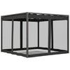 Outsunny 3 x 3m Aluminium Frame Pergola, with Retractable Roof - Dark Grey