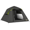 Outsunny Camping Tent 3000mm Waterproof Tent with 2 Doors for 2 Person, Grey & Green
