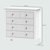 HOMCOM Elegant Chest of Five Drawers - White