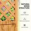 Outsunny Wooden Raised Garden Bed with Trellis, Liner, Drainage Holes, for Vine Climbing Plants, Flowers, 83 x 36 x 145 cm