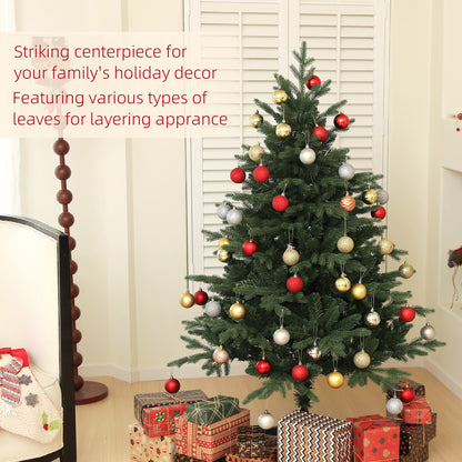 HOMCOM 5ft Artificial Spruce Christmas Tree in Green