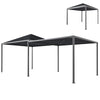 Outsunny 3 x 6m Garden Gazebo with Extendable Awning and Wheels,√Ç UPF30+ Outdoor√Ç Metal Gazebo√Ç Canopy√Ç Shelter√Ç for BBQ, Event, Party