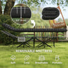 Outsunny 67cm Wide Folding Bed, Camping Cot for Adults with Mattress, Storage Pocket, Carry Bag, Max Load 150kg, Black