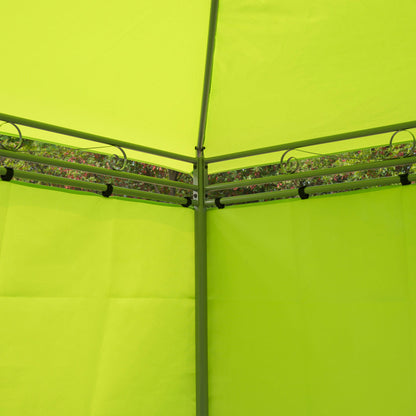 Outsunny√Ç 3√Ç x√Ç 3(m) Garden Gazebo, Outdoor Gazebo Canopy Shelter with Curtains and Steel Frame for Lawn, Yard and Deck, Green