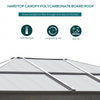 Outsunny 3 x 3.6(m) Hardtop Gazebo Canopy with Polycarbonate Roof and Aluminium Frame, Garden Pavilion, Brown