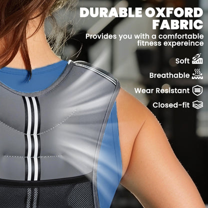 HOMCOM 5KG Weighted Vest, Running Weight Vest with Adjustable Strap, Convenient Pocket and Reflective Strips for Men and Women