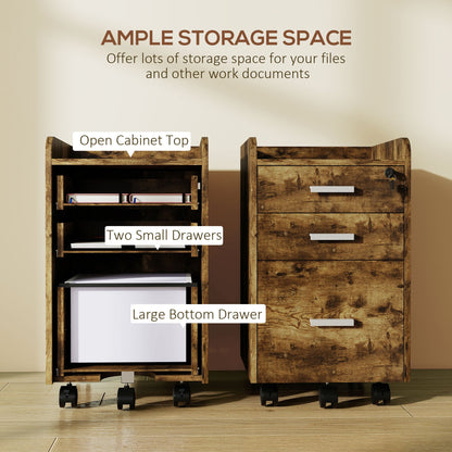 خزانة ملفات بهيكل معدني من هومكوم، خزانة ملفات جانبية قابلة للقفل مع أدراج لتخزين الملفات، للمكتب والمنزل، مقاس A4، أبيض