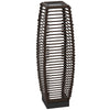 Outsunny Rattan Solar Floor Lamp,  68cm Tall Outdoor Garden Lantern Pathway Light & Decorative Lighting with Auto On/Off LED Lights, IP44, for Porch, Yard, Courtyard, Deck, Brown