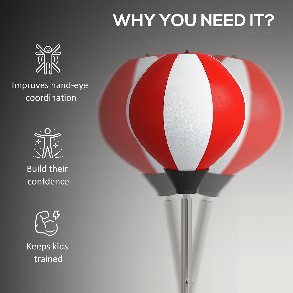 HOMCOM Punching Bag in Red