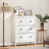 HOMCOM Modern Chest of Drawers, 4 Drawer Dresser Clothes Storage Organiser for Living Room, Hallway, Entryway, White