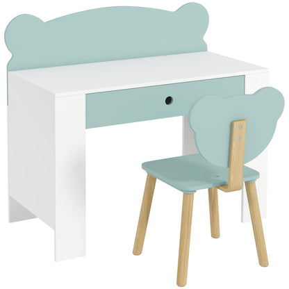 AIYAPLAY Kids Desk and Chair Set in Green