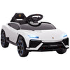 AIYAPLAY 12V Licensed Lamborghini Electric Cars for Kids, Ride On Car with Remote Control for 3-6 Years Old, White