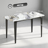 HOMCOM Dining Table for 4, Modern Kitchen Table with Sintered Stone Tabletop, Metal Legs, White