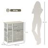 HOMCOM Chest of Drawers with 7 Drawers, Fabric Drawers with Large Storage Space, Drawers Dresser with Metal Frame, Adjustable Feet for Bedroom Living Room, Light Grey