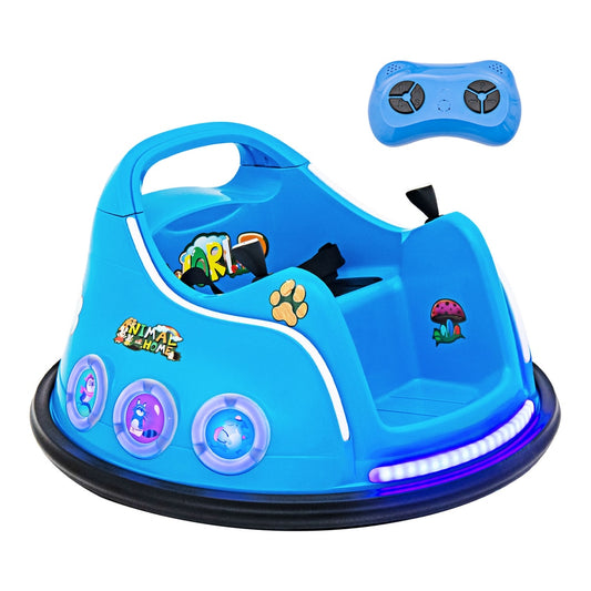 Electric Bumper Car in navy blue with a remote control
