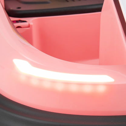 The front bumper light of the kids electric car illuminated