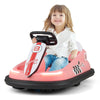 Electric kids Ride-on Bumper Car with 360° Spinning and Dual Motors-Pink