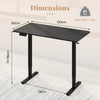 120 x 60 CM Electric Standing Computer Desk with 3 Memory Preset-Black