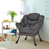 Elegant Polyester Fabric Recliner Chair with Steel Frame-Grey