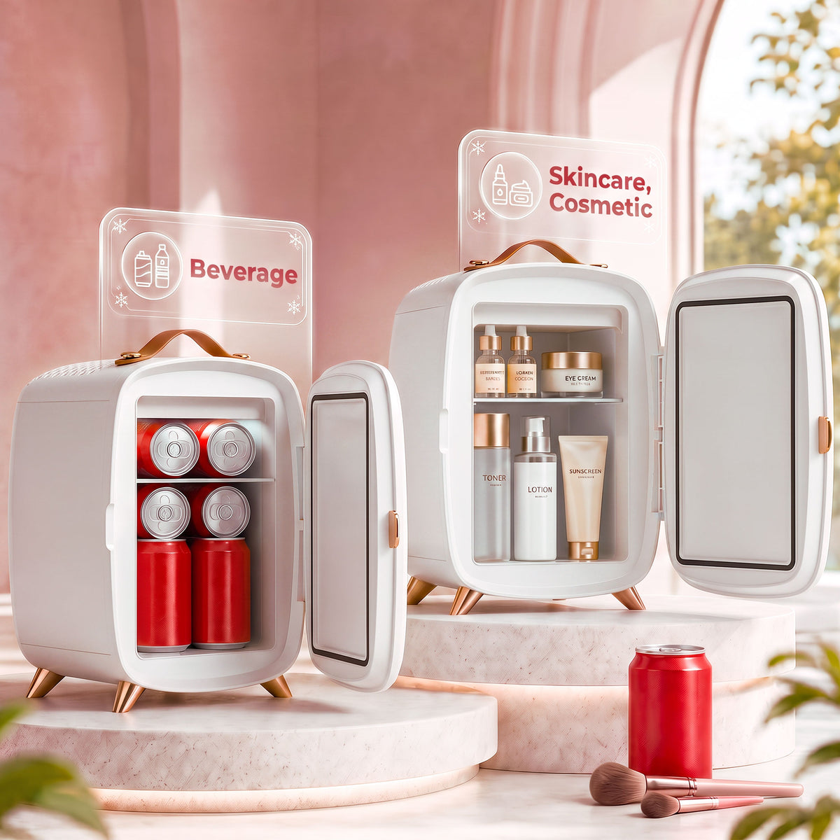 HOMCOM Skincare Refrigerator in White