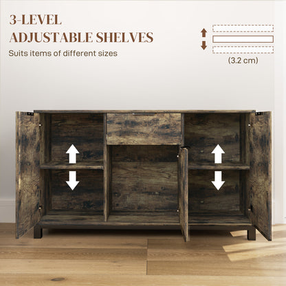 HOMCOM Sideboard in Rustic Brown