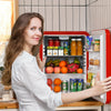68L Compact Refrigerator with LED Light and Adjustable Thermostat-Red