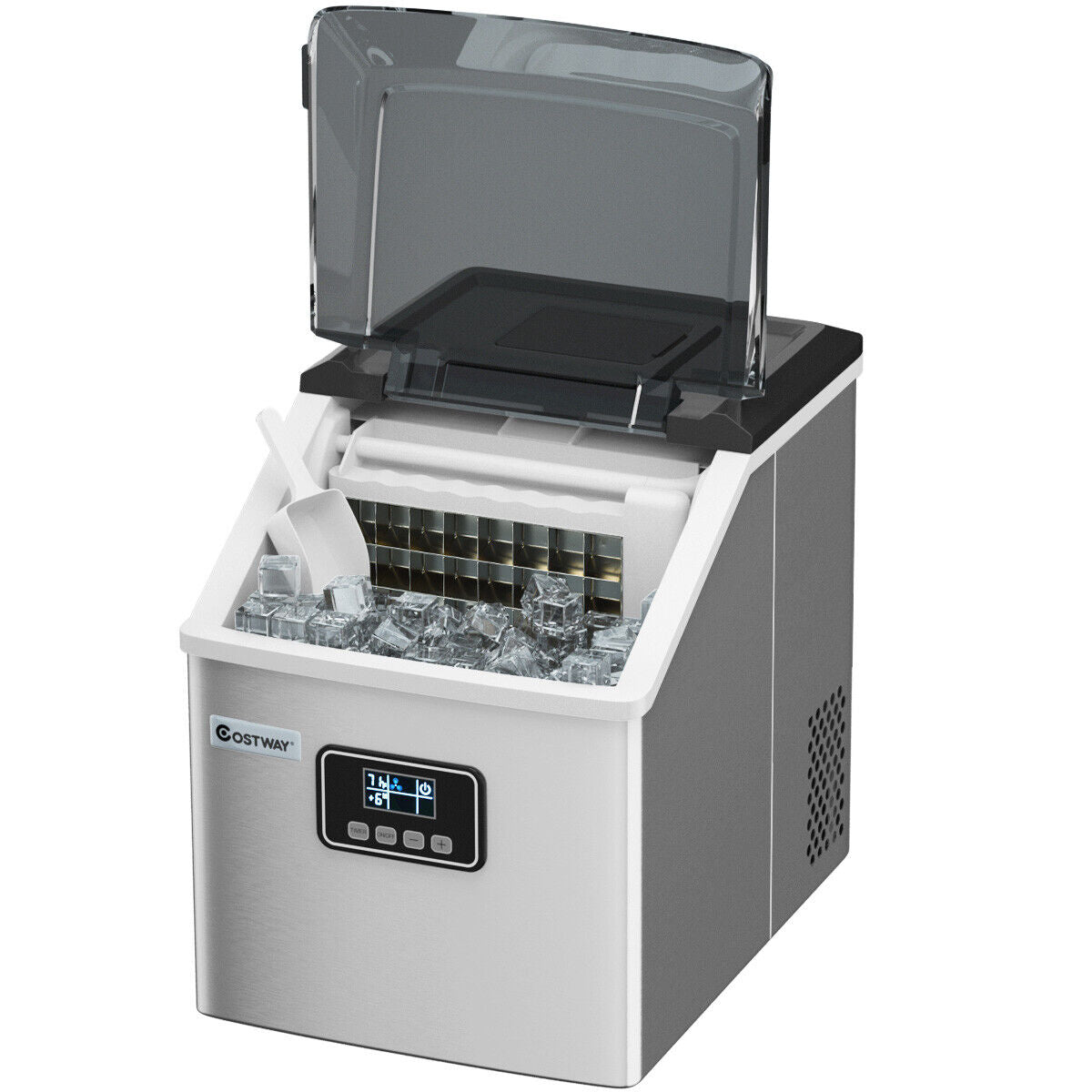 Countertop Ice Maker Portable Cube Machine 22KG/24H with LCD Display