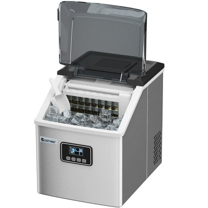 Countertop Ice Maker Portable Cube Machine 22KG/24H with LCD Display