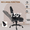 Vinsetto 6-Point Massage Office Chair, PU Leather Desk Chair with Adjustable Height and Footrest for Home Office, Black
