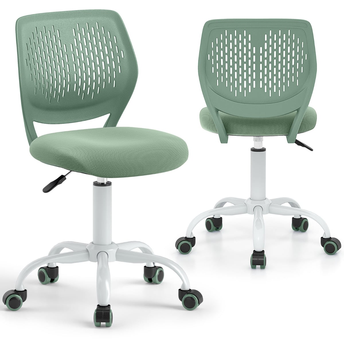 Ergonomic Children Study Chair with Adjustable Height-Light Green