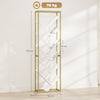 HOMCOM 10 Shelf Modern-Style Bookshelf - Gold Tone/White