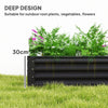 Outsunny 180 x 90cm Galvanised Steel Open Planter - 84H-211V00CG