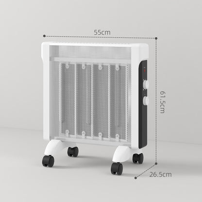 HOMCOM 2kW Electric Heater in White