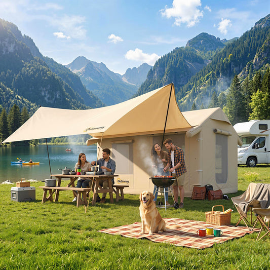 Outsunny Inflatable Tents in Khaki
