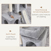 PawHut Cat Tree for Indoor Cats 81cm Cat Scratching Post Scratch Board Kitten Tower Climbing Frame Grey
